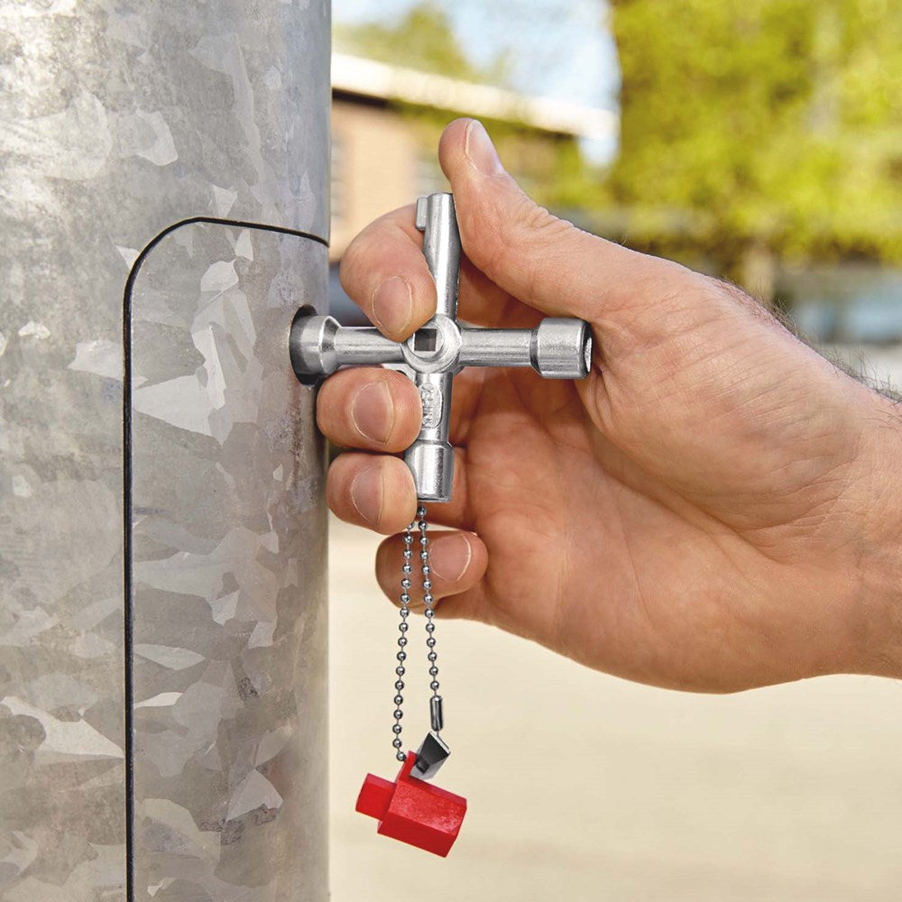 KNIPEX 00 11 03 Schakelkastsleutel voor alle standaard schakelkasten en afsluitsystemen 76 mm-5