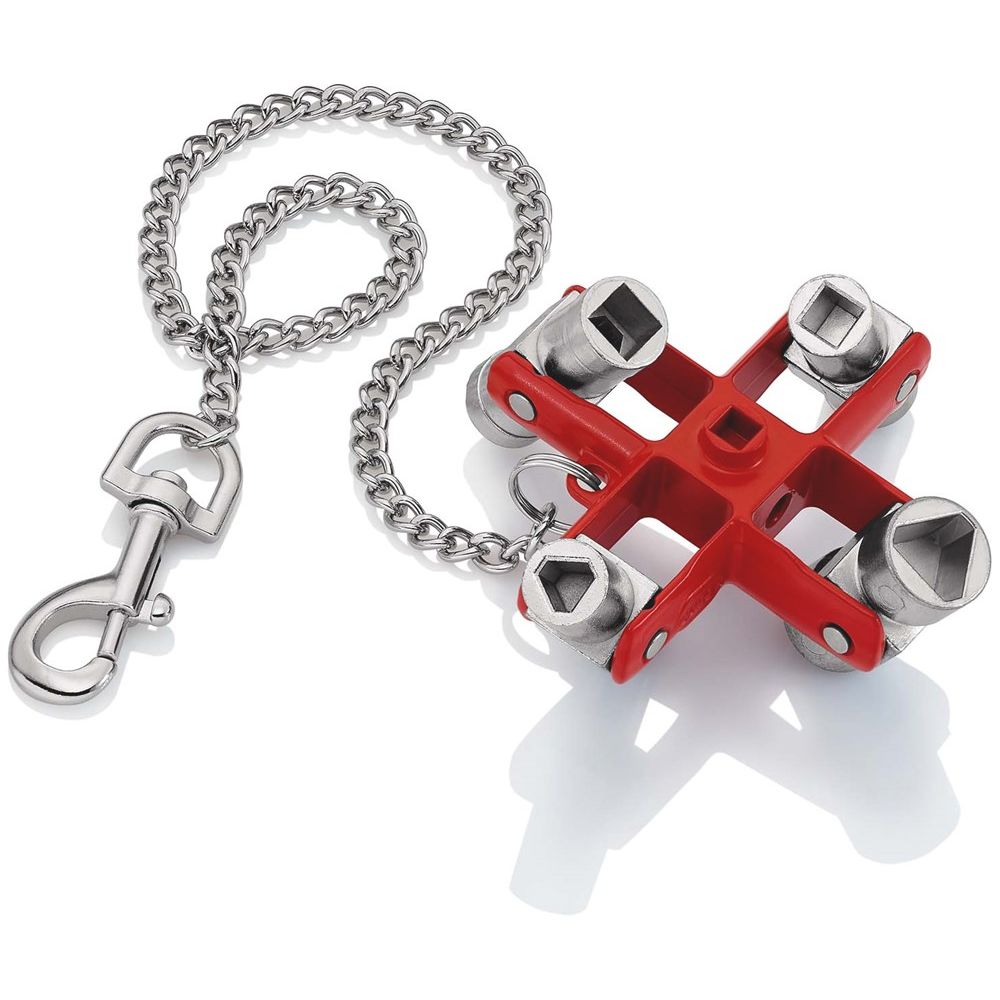 KNIPEX 00 11 06 Universele sleutel voor alle standaard schakelkasten en afsluitsystemen 90 mm (zelfb-2