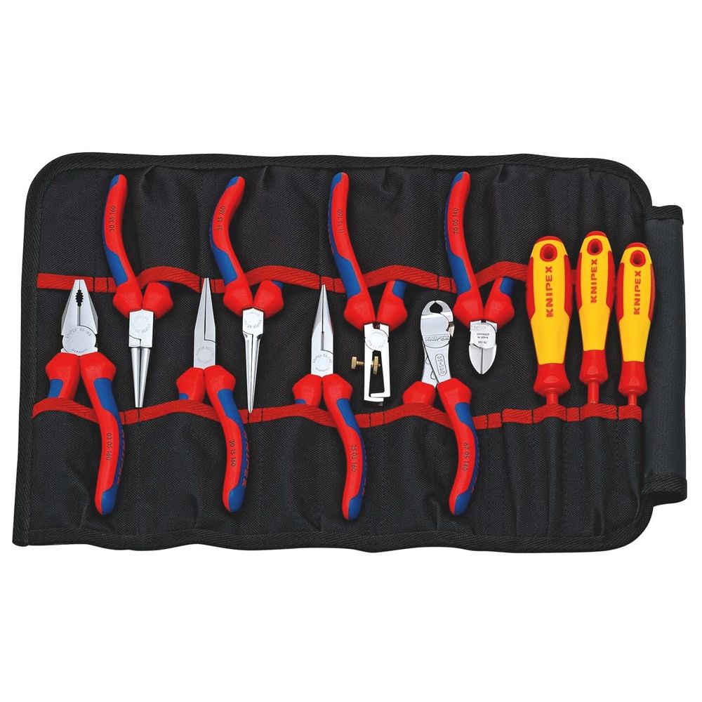 KNIPEX 00 19 41 Gereedschapsroltas 11-delig 290 mm-0