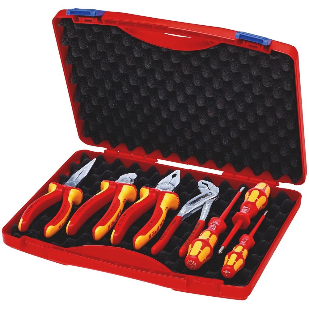KNIPEX 00 21 15 Gereedschapsbox "RED" Electro Set 2 7-delig-0