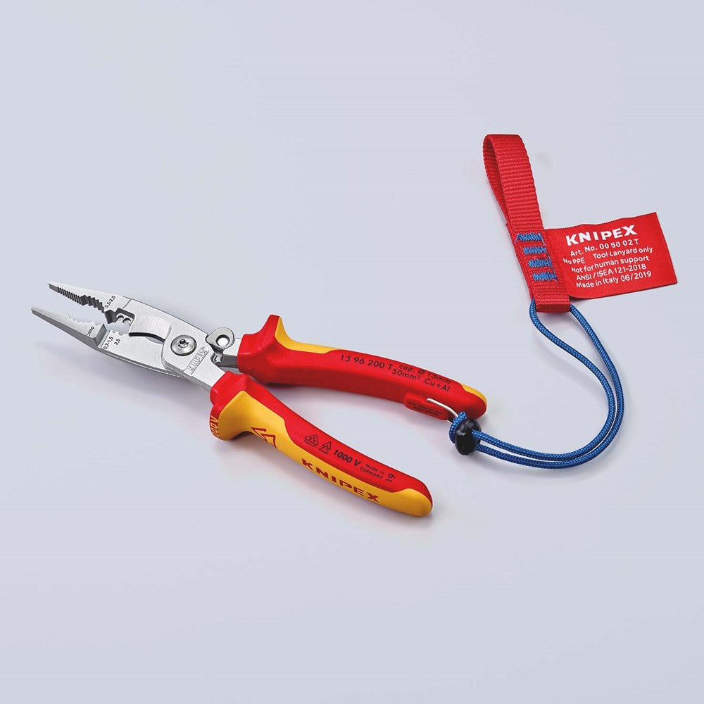 KNIPEX 13 96 200 Elektro installatietang geïsoleerd met meer-componentengrepen, VDE-getest verchroom-3
