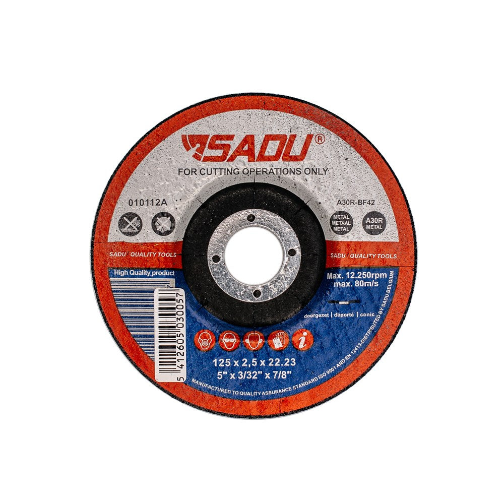 Doorslijpschijf 115x2,5x22mm staal met kom-0