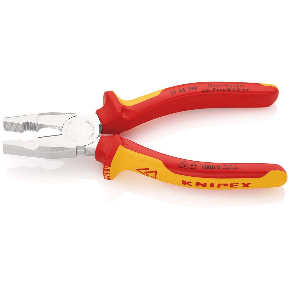 KNIPEX 01 06 190 Kombitang Chroom-Vanadium geïsoleerd met meer-componentengrepen, VDE-getest verchro-2