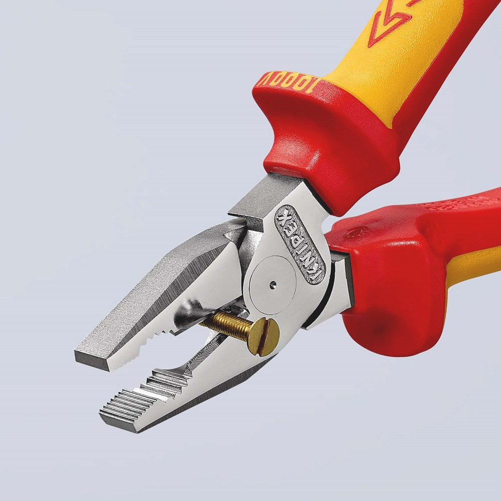 KNIPEX 02 06 225 Kracht-Kombitang geïsoleerd met meer-componentengrepen, VDE-getest verchroomd 225 m-6