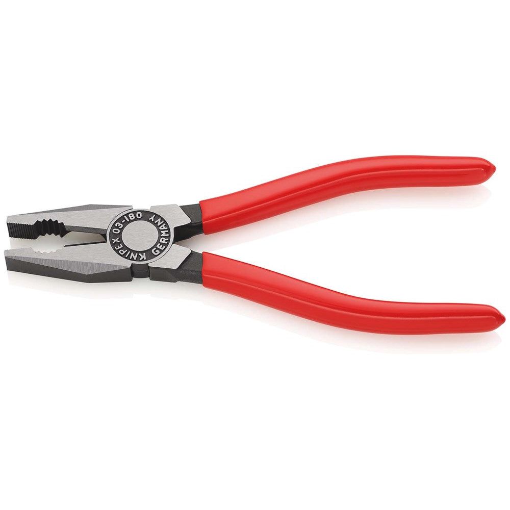 KNIPEX 03 01 180 Kombitang met kunststof bekleed zwart geatramenteerd 180 mm-2