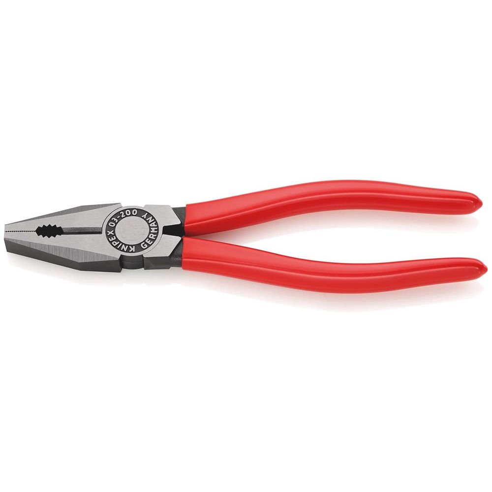 KNIPEX 03 01 200 Kombitang met kunststof bekleed zwart geatramenteerd 200 mm-0