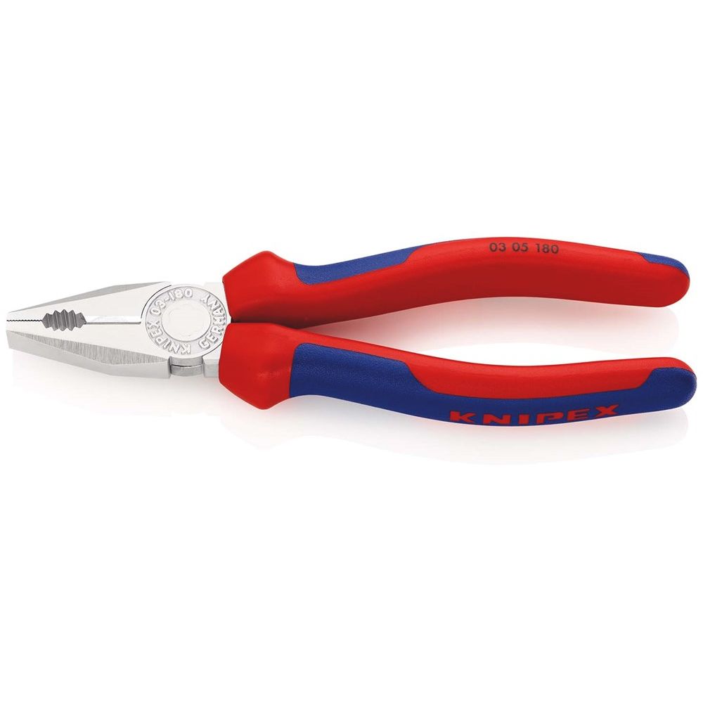 KNIPEX 03 05 180 Kombitang met meer-componentengrepen verchroomd 180 mm-1