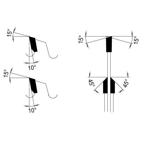 Zaagblad Ø 98 mm, asgat 32 mm, B=3,00 mm, Z=36E 45°, HW