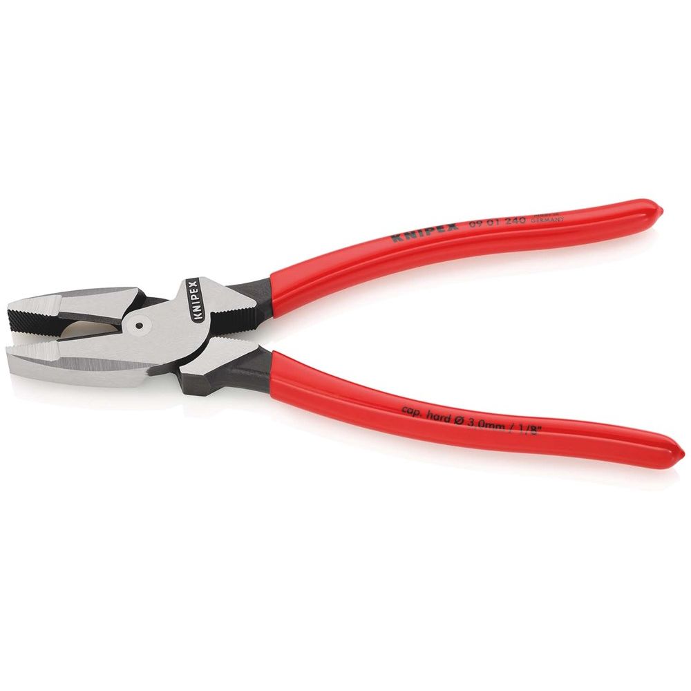 KNIPEX 09 01 240 Kracht-Kombitang "Lineman's Pliers" Amerikaans model met anti-slip kunststof beklee-2