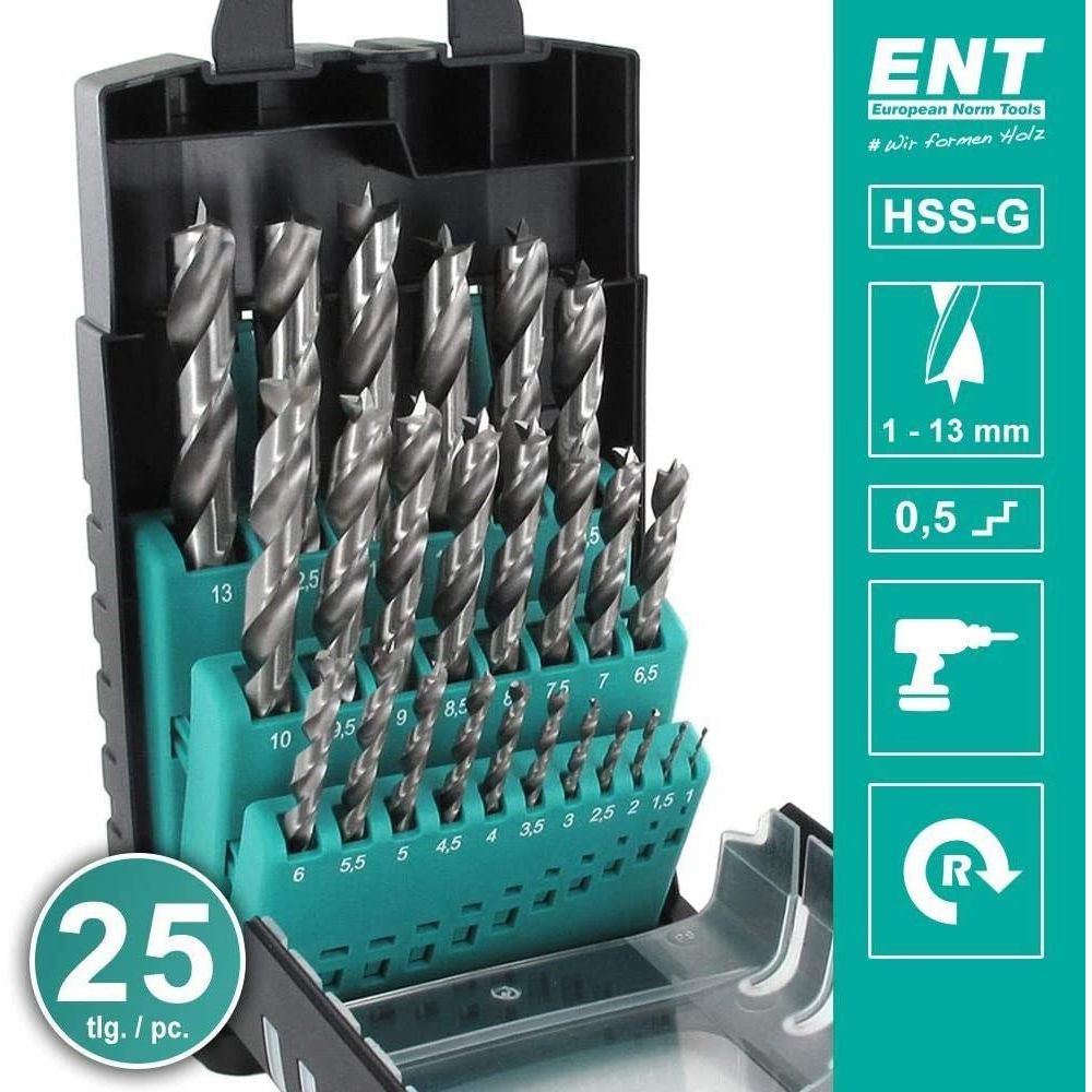 DURADRILL 25-dlg. houtboorset 1-13mm-3