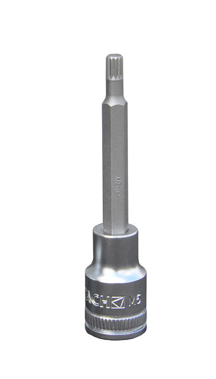 1/2" Dop M7 veeltand/spline, 100mm