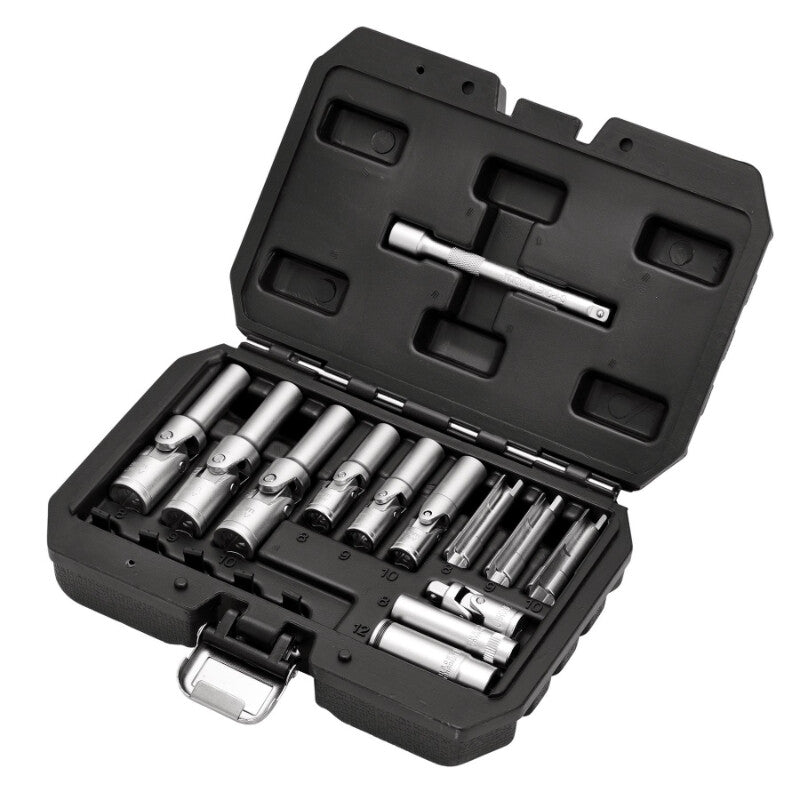1/4" + 3/8" Gloeibougie doppenset, 18dlg