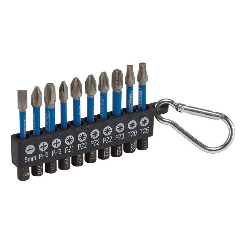 1/4" Slagbitset 50mm, 10dlg Draper Tools D04933