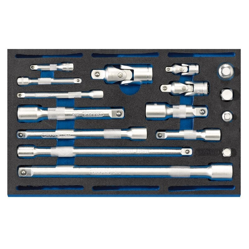 1/4" Verlengstukken set in FOAM, 16-delige