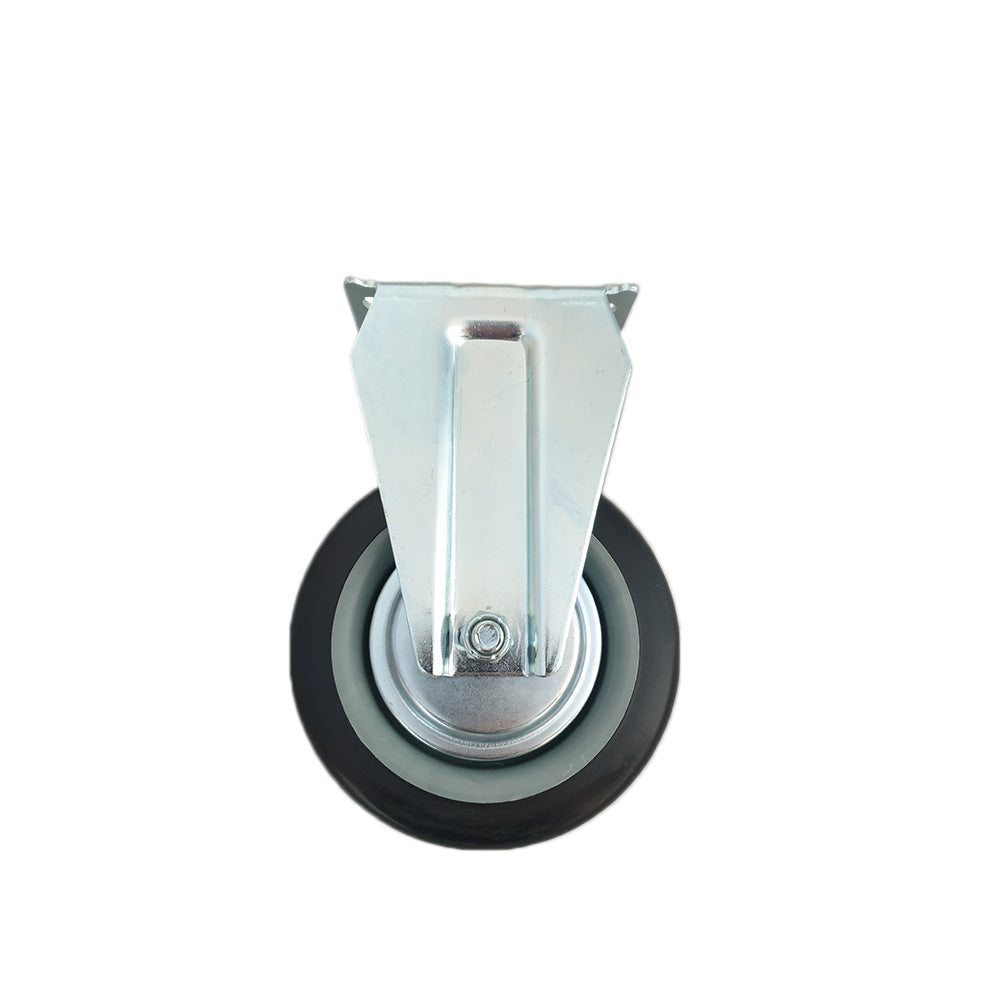 Rubber wiel zonder rem voor gereedschapswagens.