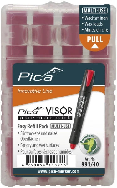Pica VISOR 991/40 Navulling rood