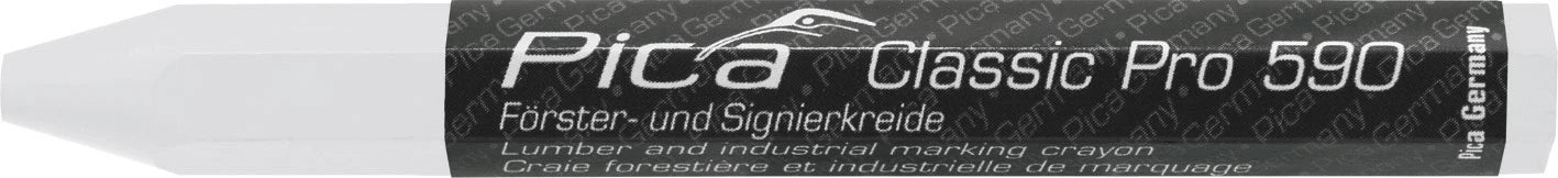 Pica Classic 590/52 Markeerkrijt PRO wit - 12 krijtjes