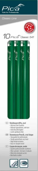 Pica Classic 541/30 Steenhouwerspotlood 10H 30 cm (10 stuks)