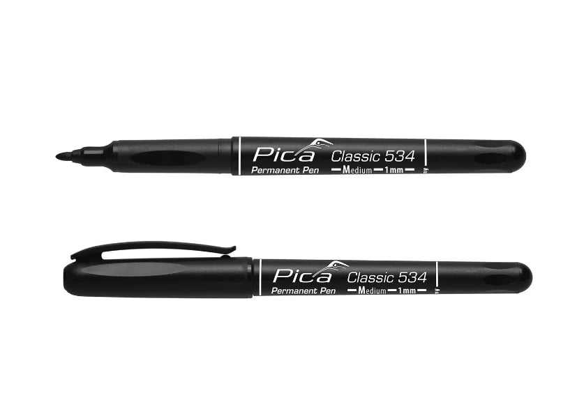 Pica Classic 534/46 Permanent Pen Medium 1.0 mm zwart (10 stuks)