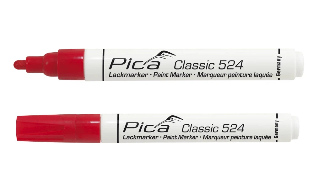 Pica Classic 524/40 Industriële Lakmarker rood (10 stuks)