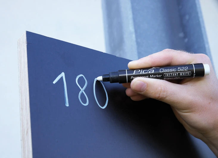 Pica Classic 522/52 Permanent Marker wit - conische punt (10 stuks)