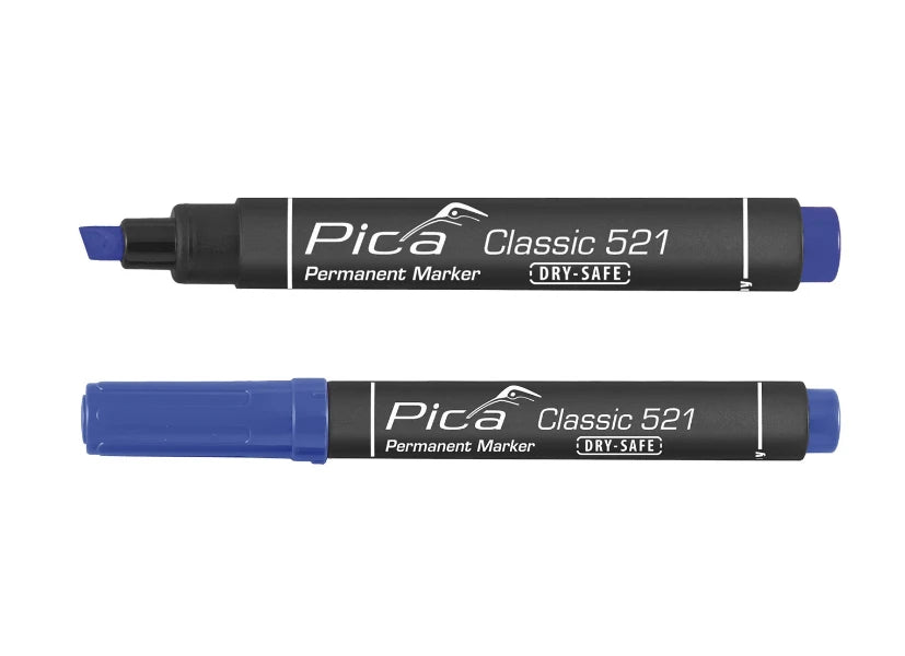 Pica Classic 521/41 Permanent Marker blauw - beitelpunt (10 stuks)