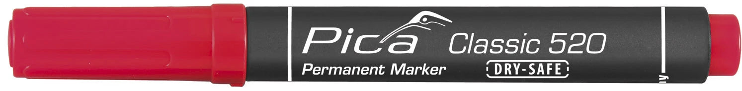 Pica Classic 520/40 Permanent Marker rood - conische punt (10 stuks)