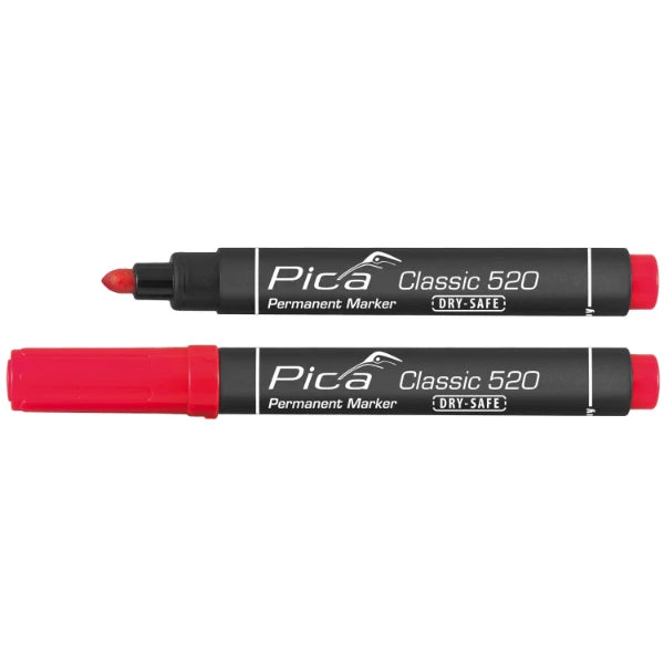 Pica Classic 520/40 Permanent Marker rood - conische punt (10 stuks)