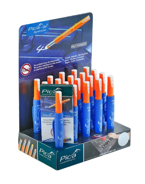 Pica Gel 8025 Signalmarker wit (display)