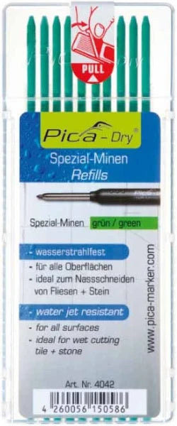 Pica Dry 4042 Navulling groen - 10 staafjes