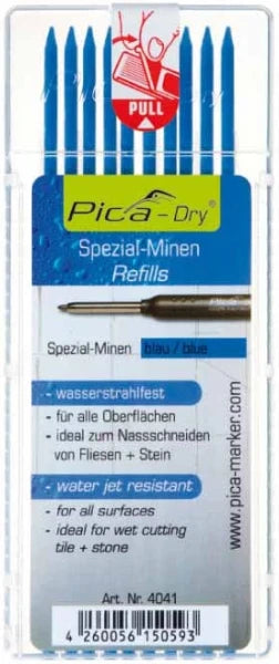 Pica Dry 4041 Navulling blauw - 10 staafjes