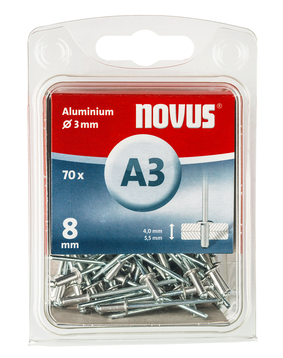 Novus blindklinkmoertang N-140