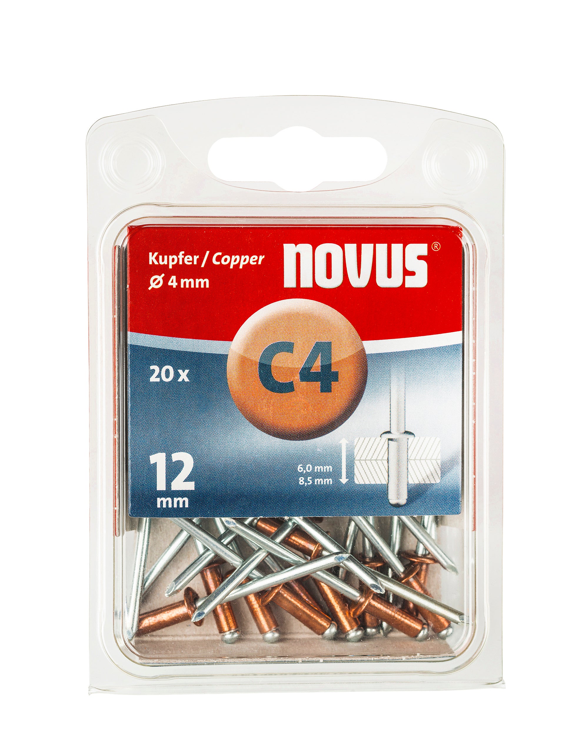 Novus Blindklinknagel C4/12 mm Koper (20 stuks)
