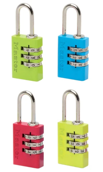 MasterLock Hangslot 20mm diverse kleuren - 3 cijfers