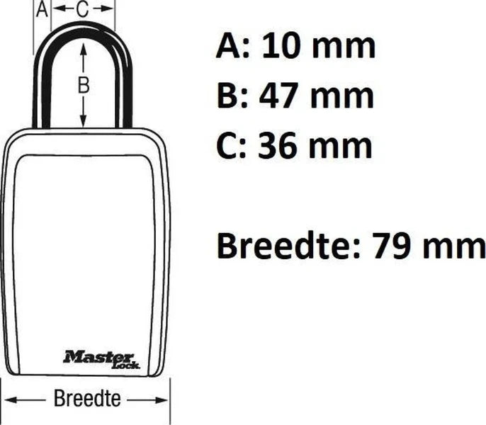 MasterLock Sleutelkast Select Access met drukknop en beugel