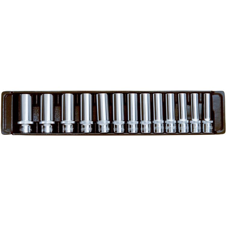 1/2" Doppenset lang 12 - kant, 13dlg, S - moduleCustorMZS Gereedschap