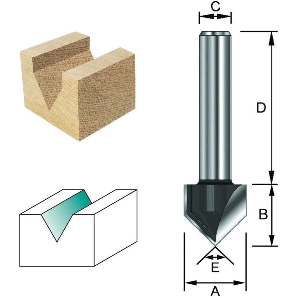 V-groeffrees HM 60 graden A 12.7mm-2