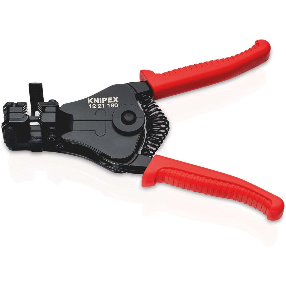 KNIPEX 12 21 180 Afstriptang met precisie geslepen messen met kunststof bekleed zwart gelakt 180 mm-0