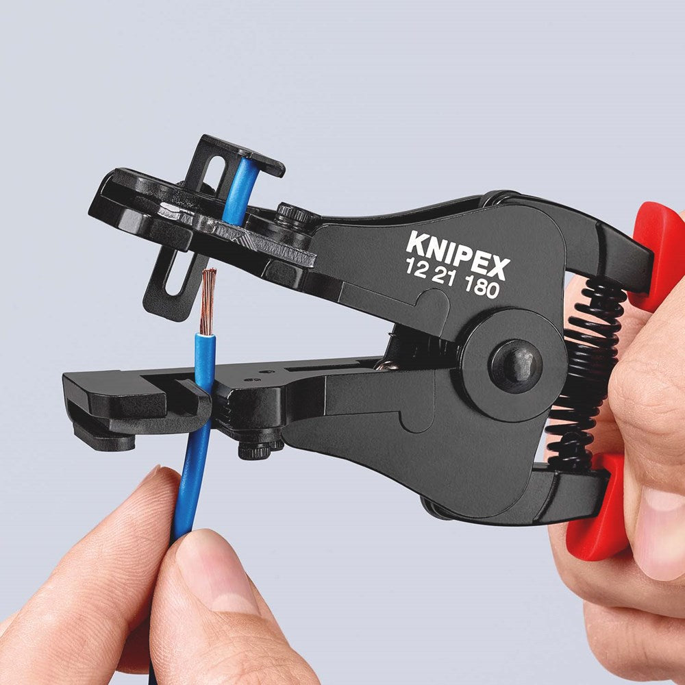 KNIPEX 12 21 180 Afstriptang met precisie geslepen messen met kunststof bekleed zwart gelakt 180 mm-5