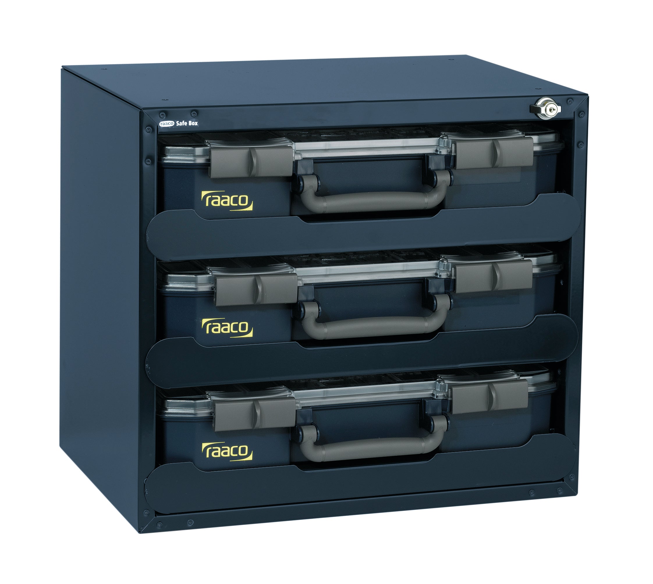 Raaco Assortimentsdoos SafeBox met 3x CarryLite 80x3