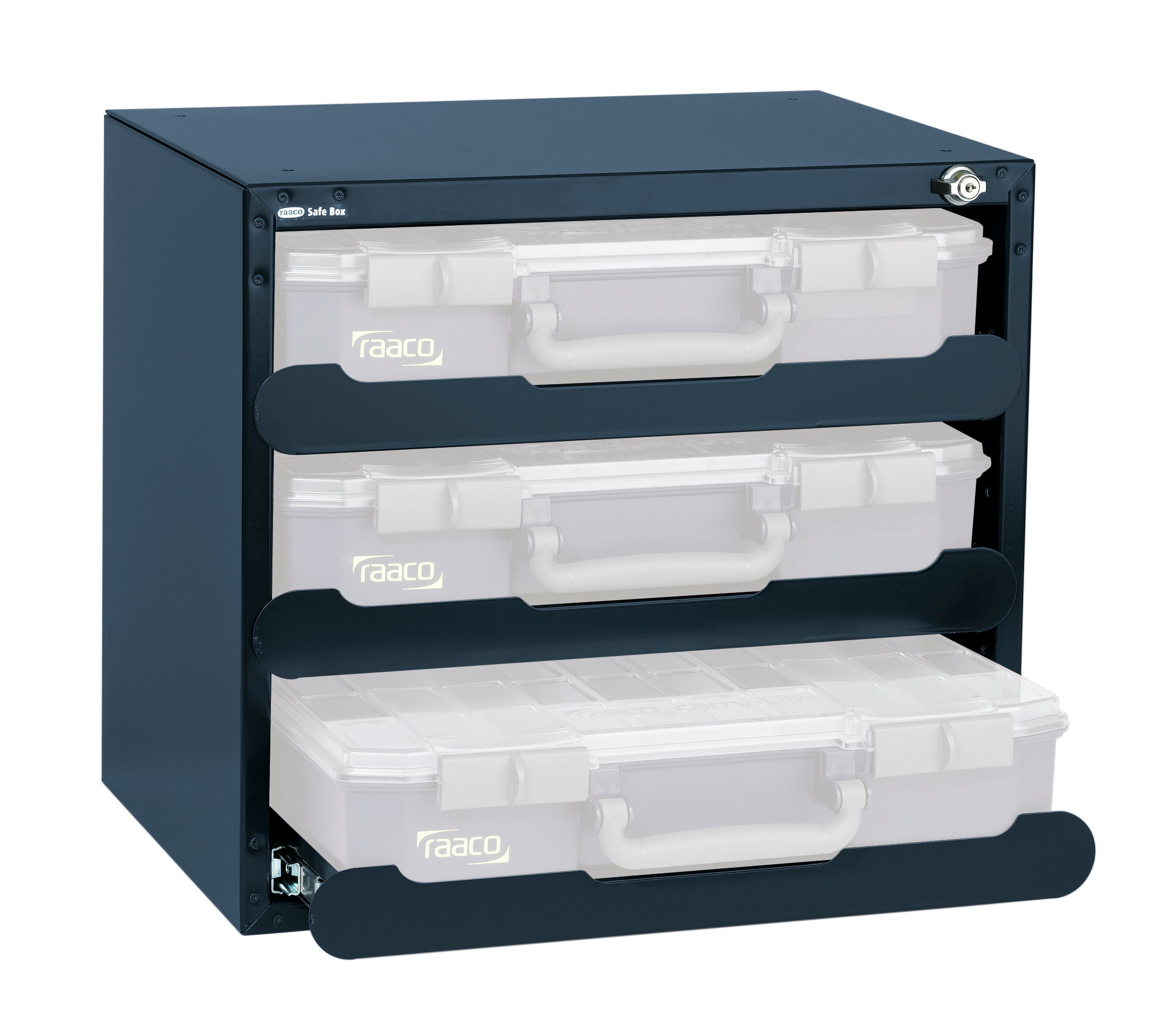 Raaco Assortimentsdoos SafeBox met 3x CarryLite 80x3