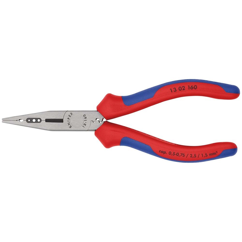 KNIPEX 13 02 160 Bedradingstang met meer-componentengrepen zwart geatramenteerd 160 mm-0