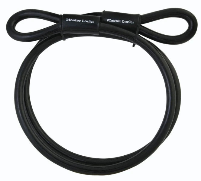 MasterLock Staalkabel met lussen 3m x O10mm zwart vinyl