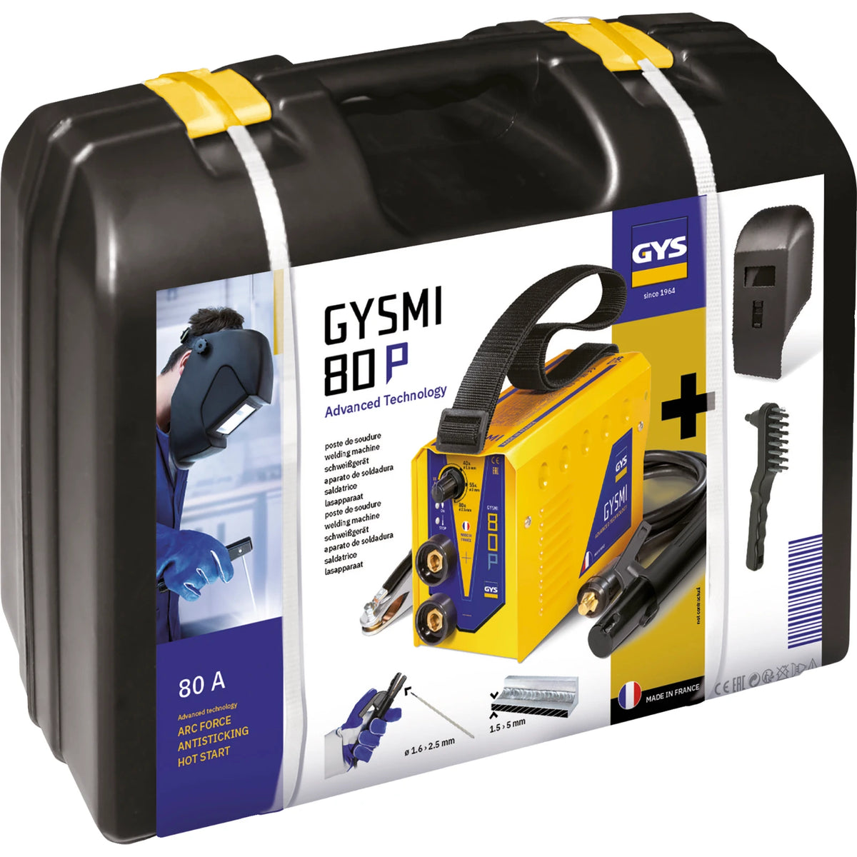 GYS Lasinverter GYSMI 80P koffer, MMA, accessoires - afbeelding 2
