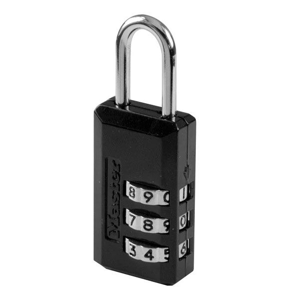 MasterLock Hangslot 20mm met cijfercombinatie - zwart vinyl