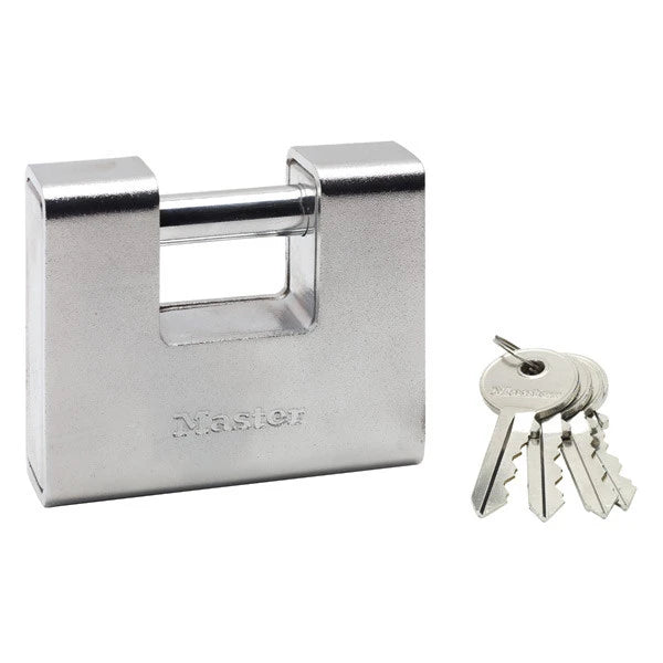 MasterLock Hangslot 90mm gehard staal - rechthoekig