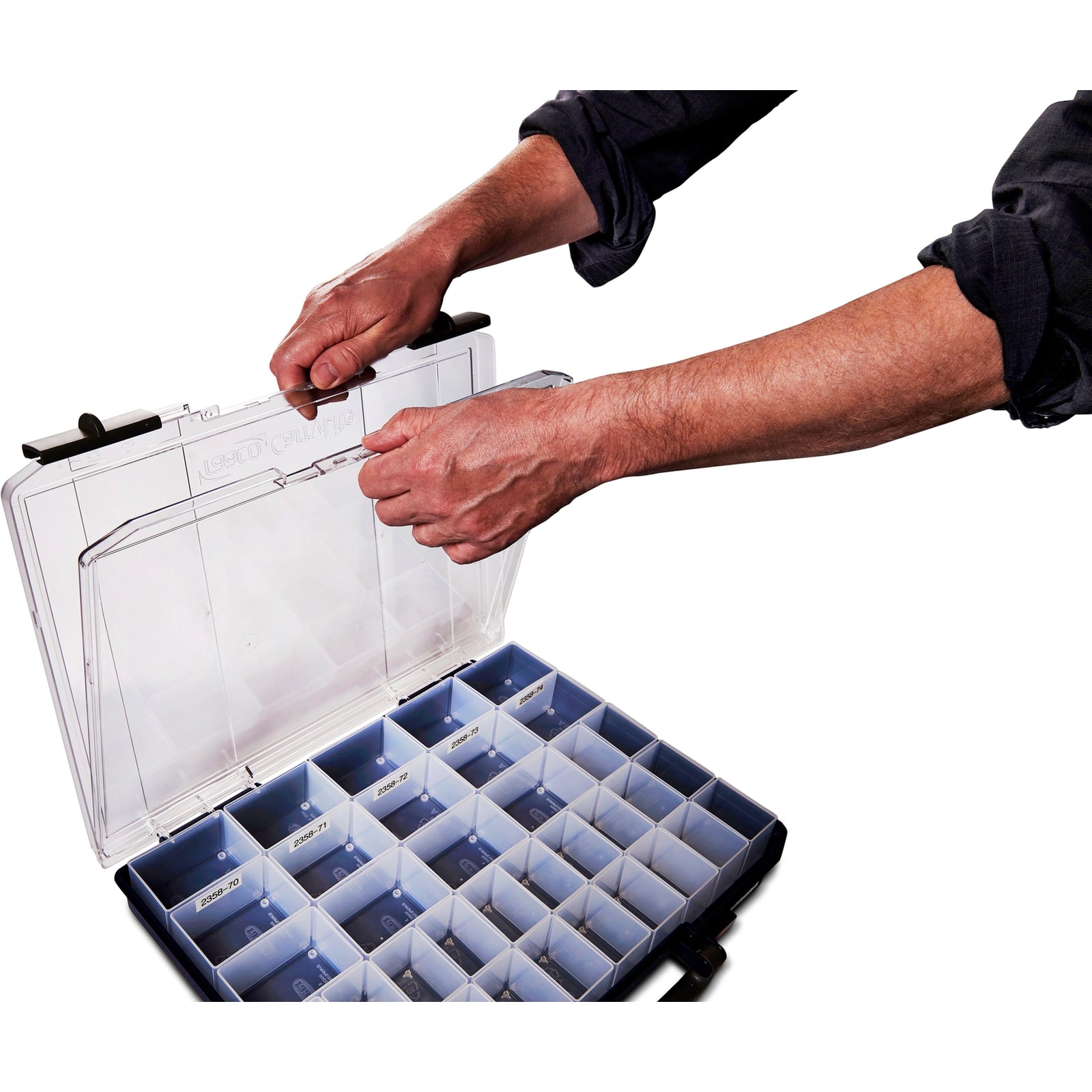 Raaco Assortimentsdoos CarryLite 80 4x8-0 - dubbele deksel u-profiel