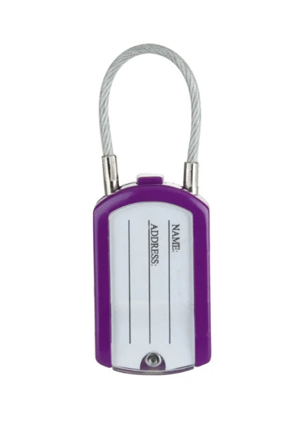MasterLock Hangslot met adreslabel en stalen kabel 10cm