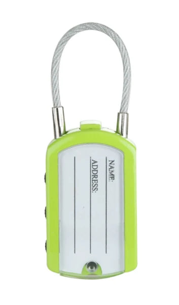 MasterLock Hangslot met adreslabel en stalen kabel 10cm