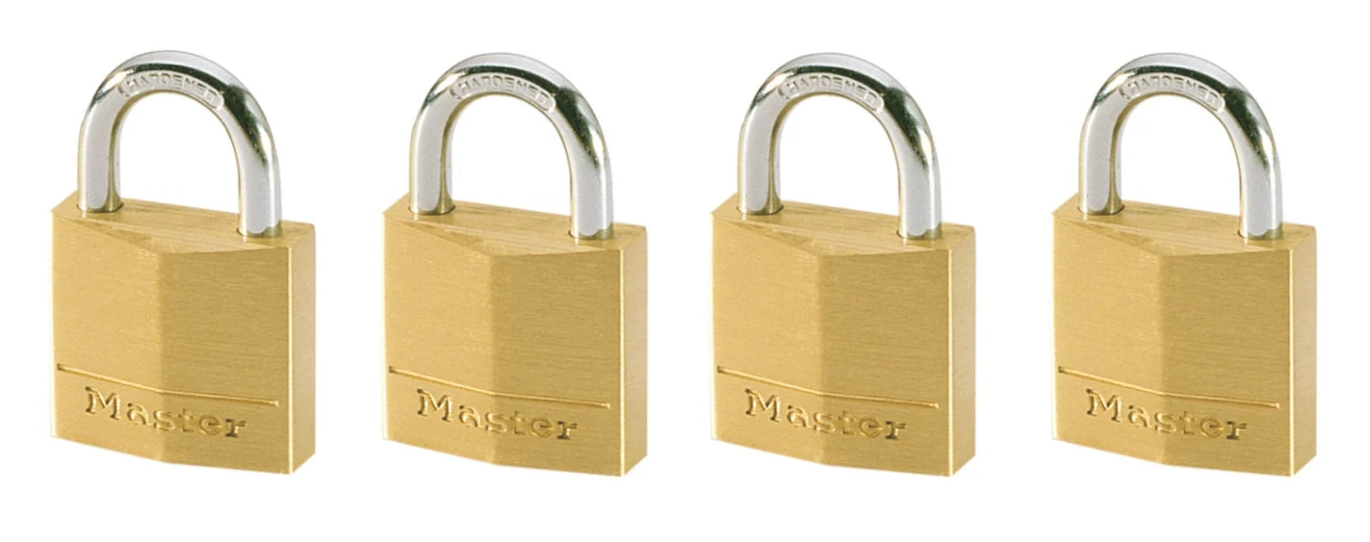 MasterLock Hangslot 30mm goud - massief messing (4 stuks)